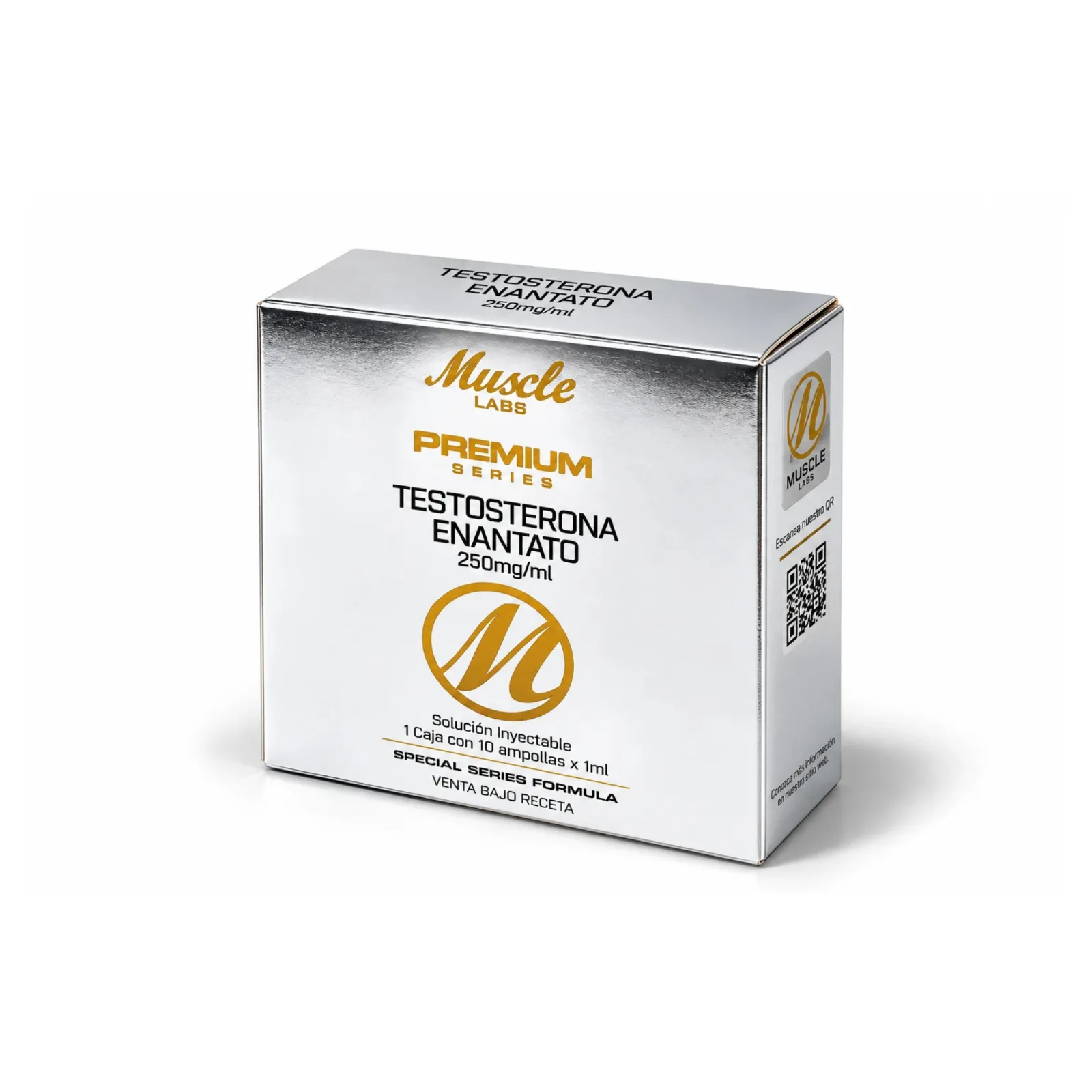 TESTOSTERONA ENANTATO 250 mg/mL – MUSCLE LABS PREMIUM SERIES – 10 AMPOLLAS